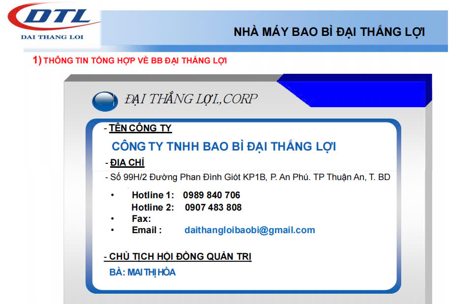 bao bì đại thắng lợi 
